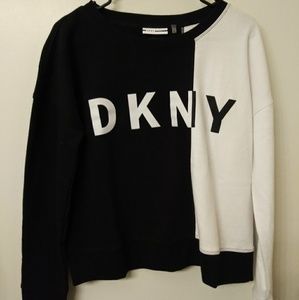 DKNY Sport black & white cropped sweatshirt
